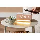 Karlsson - Wekker Retro w. Light LED - Wit - 10x16,5x7,5 cm