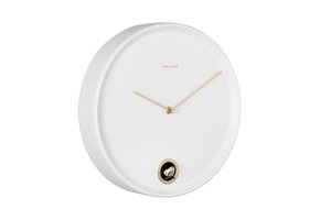 Karlsson - Wall Clock Esencia Cuckoo - Wit - Ø30cm