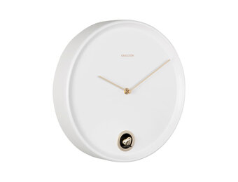 Karlsson - Wall Clock Esencia Cuckoo - Wit - Ø30cm