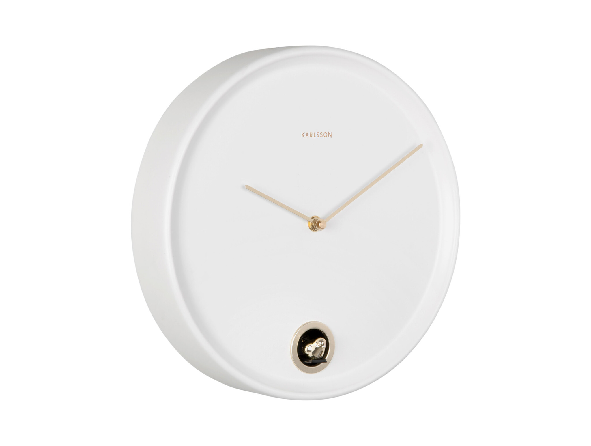 Karlsson - Wall Clock Esencia Cuckoo - Wit - Ø30cm