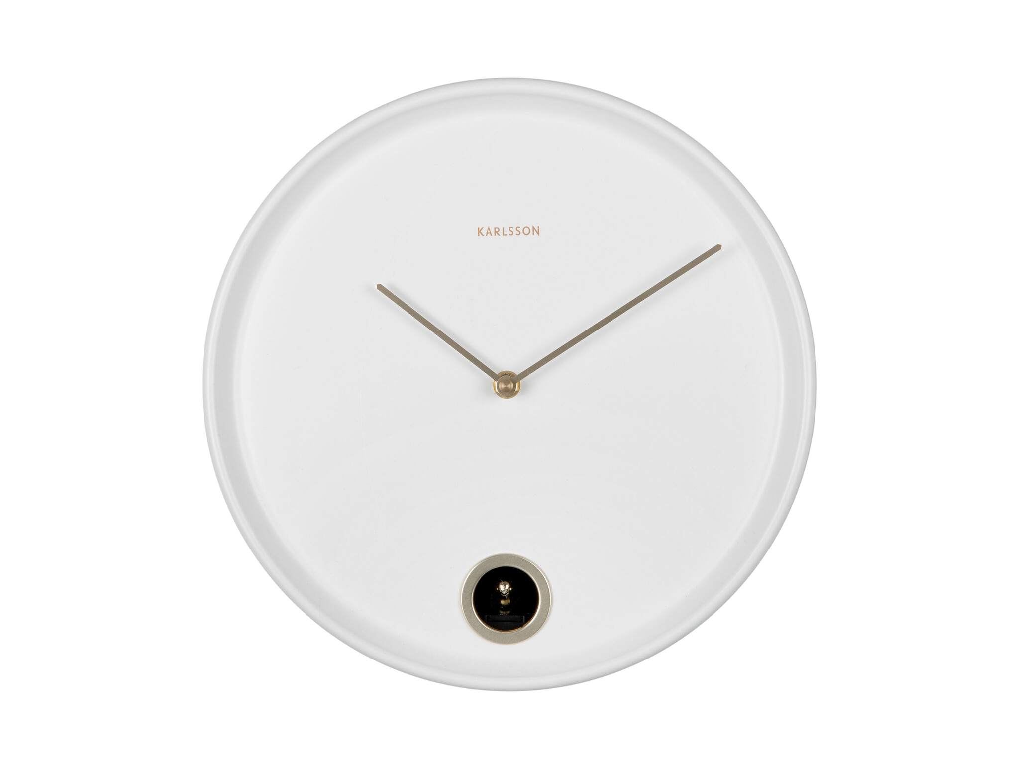 Karlsson - Wall Clock Esencia Cuckoo - Wit - Ø30cm