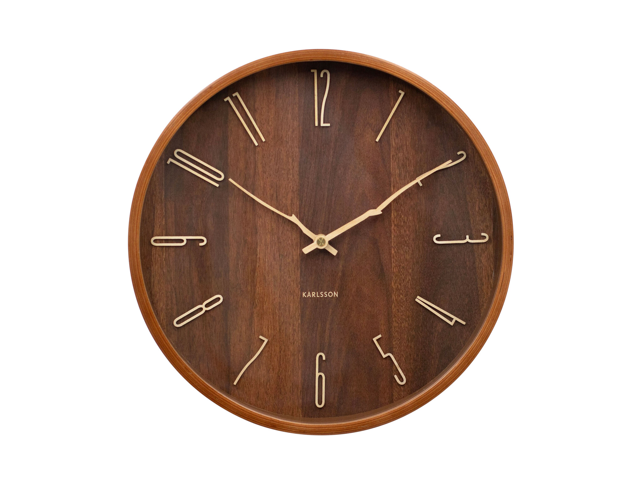 Karlsson - Wall Clock Rama - Bruin - Ø30cm