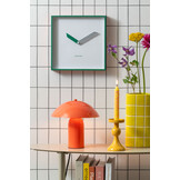 Karlsson - Wall Clock Cool Retro Cuadrado - Groen - Øcm