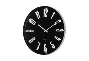 Karlsson - Wall Clock Esencia Elevated - Zwart - Ø40cm