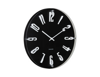 Karlsson - Wall Clock Esencia Elevated - Zwart - Ø40cm