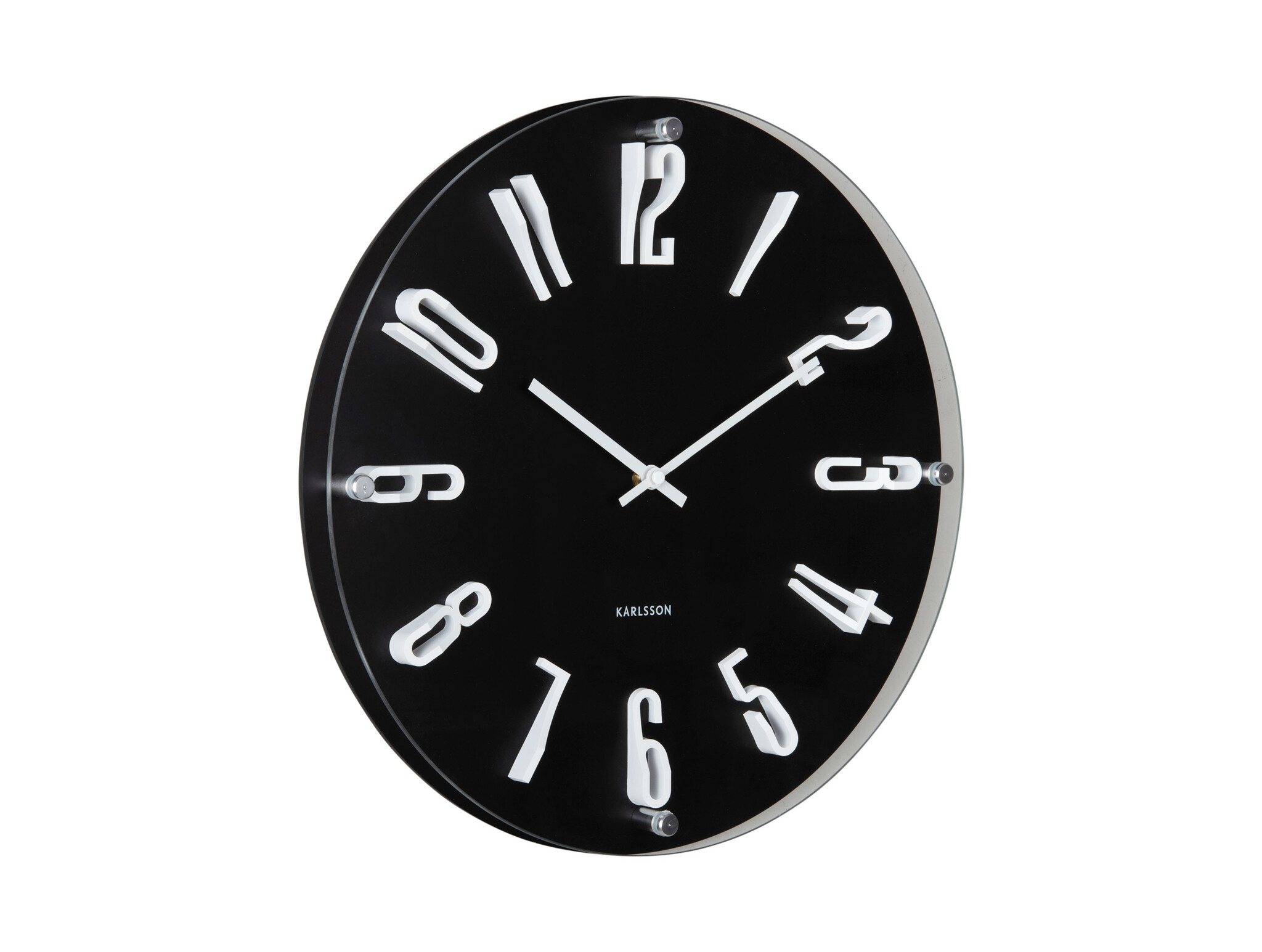 Karlsson - Wall Clock Esencia Elevated - Zwart - Ø40cm