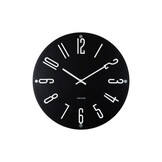 Karlsson - Wall Clock Esencia Elevated - Zwart - Ø40cm