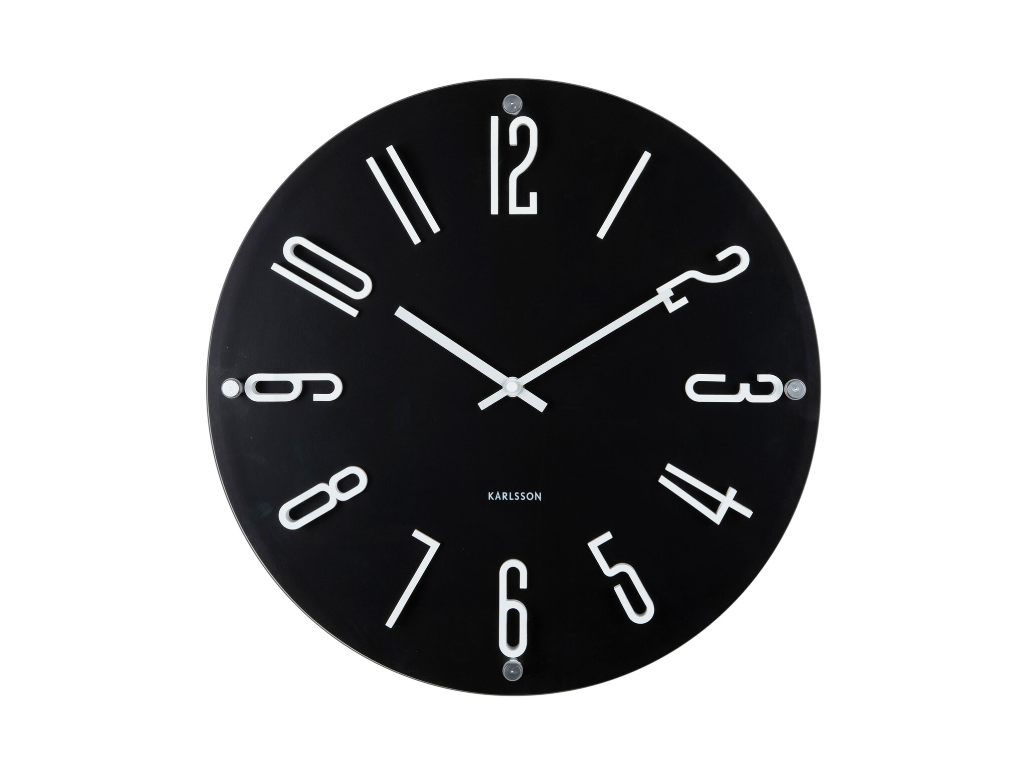 Karlsson - Wall Clock Esencia Elevated - Zwart - Ø40cm