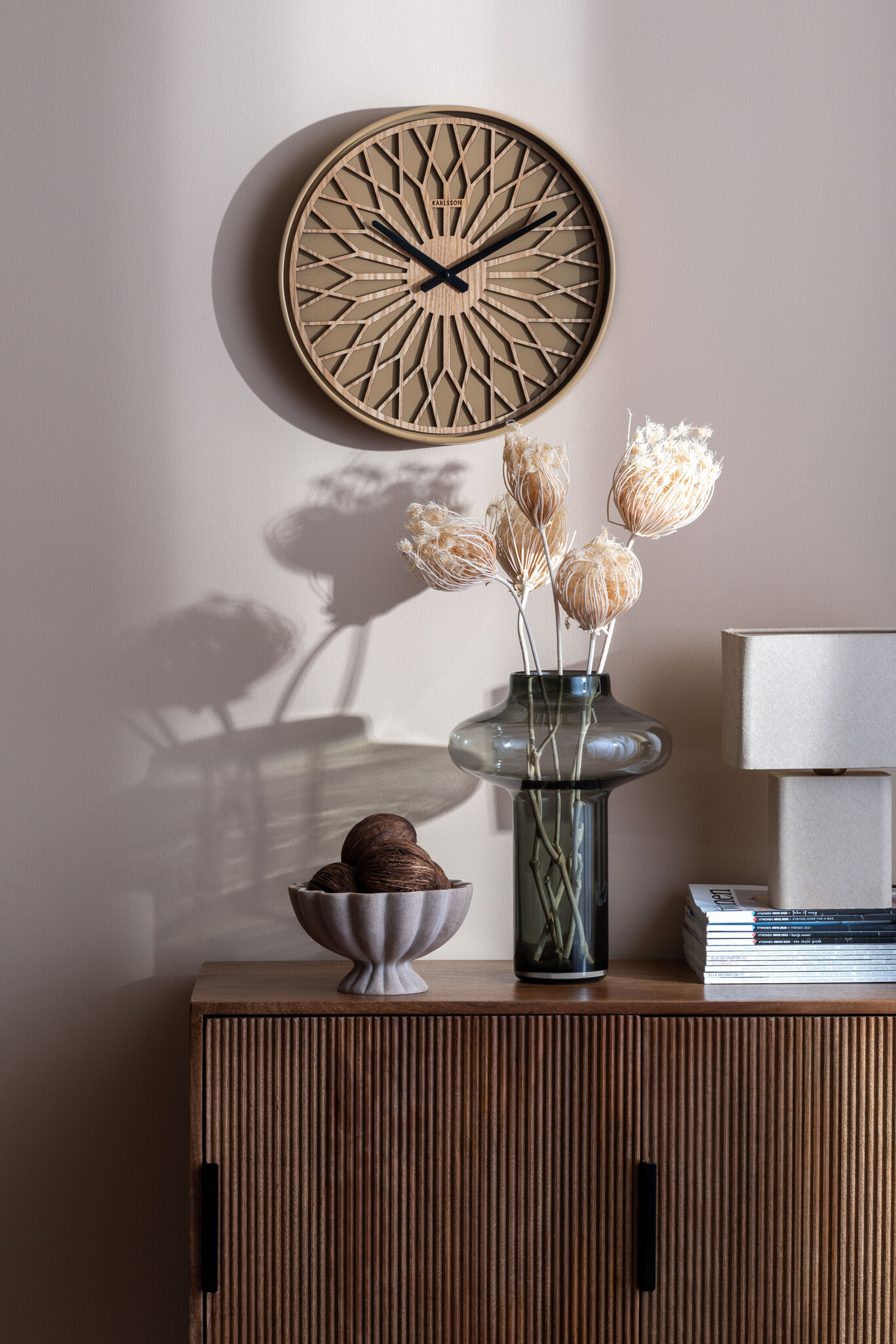 Karlsson - Wall Clock Girasol - Bruin - Ø40,6cm