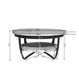 Starfurn - Salontafel Paras - Bruin - 70x70x35 cm