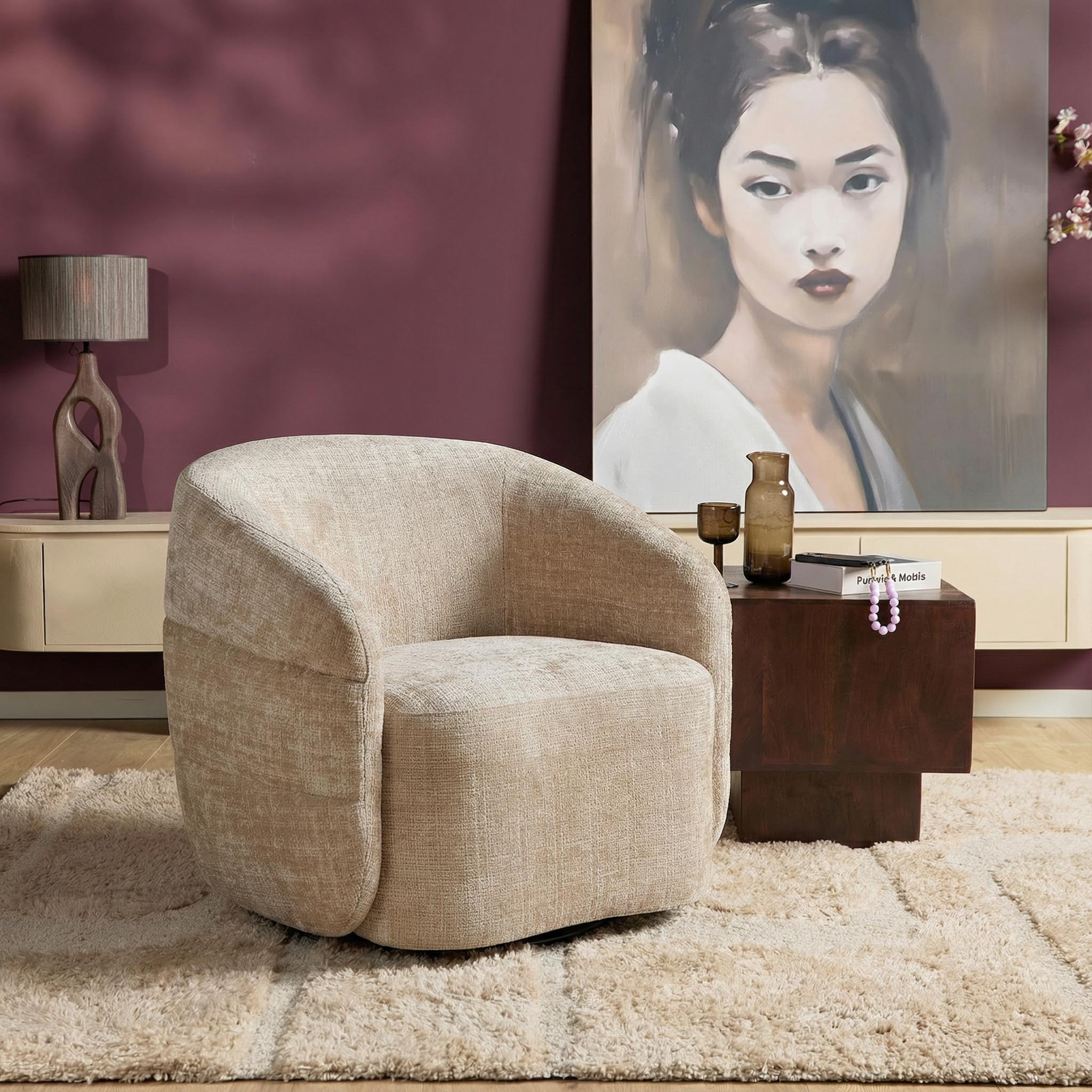 Starfurn - Fauteuil Yara - Beige - 83x85x80 cm