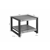 Starfurn - Bijzettafel Britt - Bruin - 60x60x45 cm