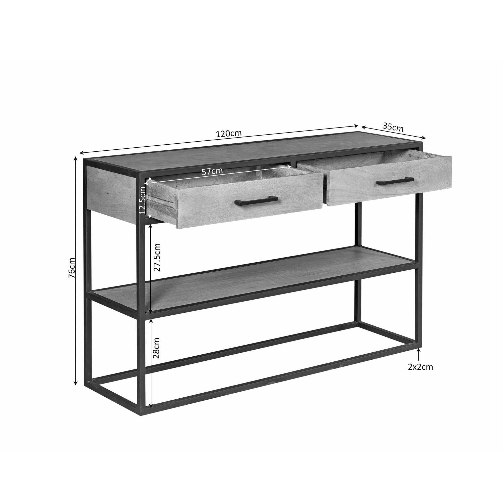 Starfurn - Sidetable Dakota - Bruin - 35x120x76 cm