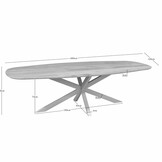 Starfurn - Eettafel Ferris - Beige - 90x280x76 cm