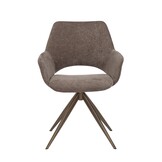 Starfurn - Eetkamerstoel Daisy - Bruin - 60x61x82 cm - Set van 2