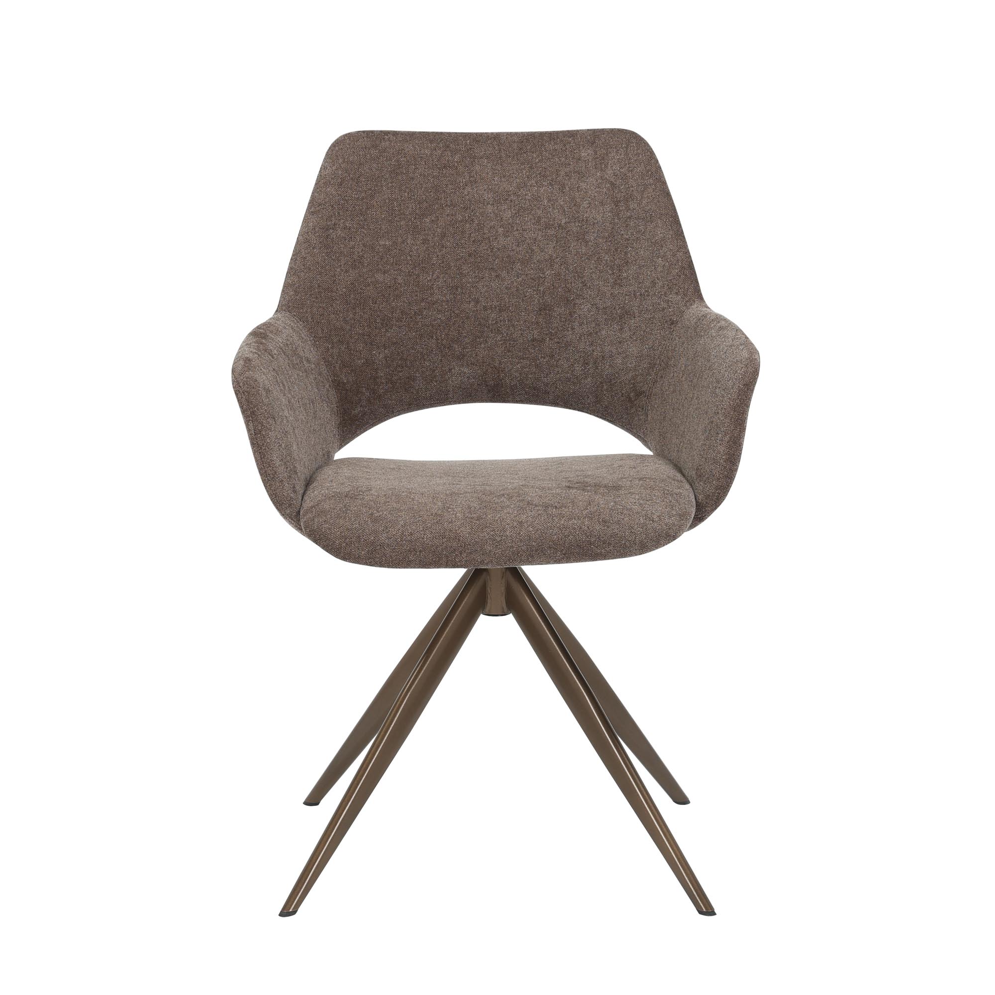 Starfurn - Eetkamerstoel Daisy - Bruin - 60x61x82 cm - Set van 2