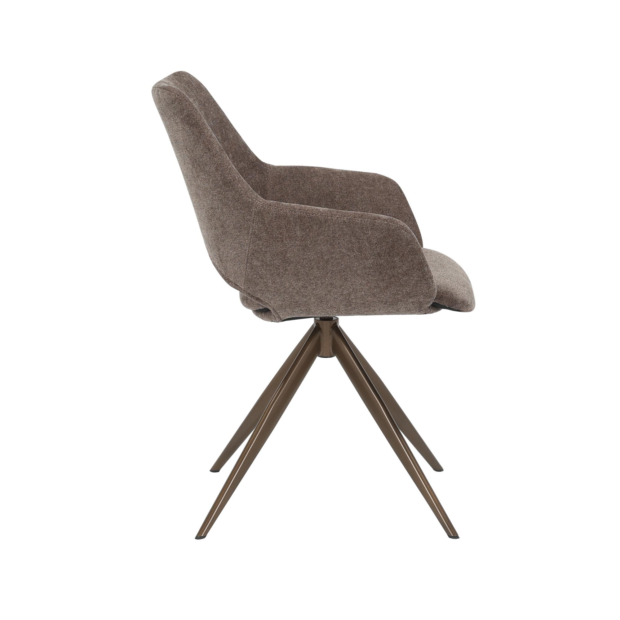 Starfurn - Eetkamerstoel Daisy - Bruin - 60x61x82 cm - Set van 2