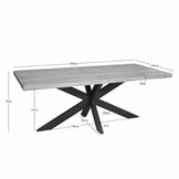 Starfurn - Eettafel Dakota - Bruin - 100x200x76 cm