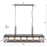 Hoyz Collection - Hanglamp Decorate - Bruin - 28x160x150 cm