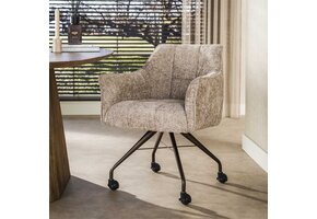 Hoyz Collection - Eetkamerstoel Raster - Beige - 67x62x82 cm - Set van 2