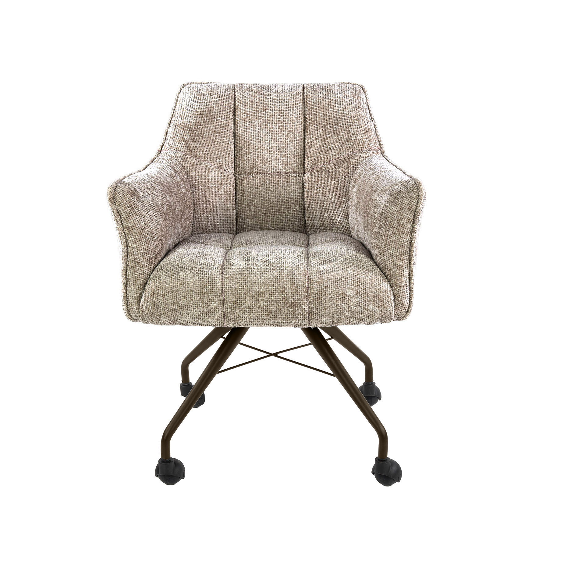 Hoyz Collection - Eetkamerstoel Raster - Beige - 67x62x82 cm - Set van 2