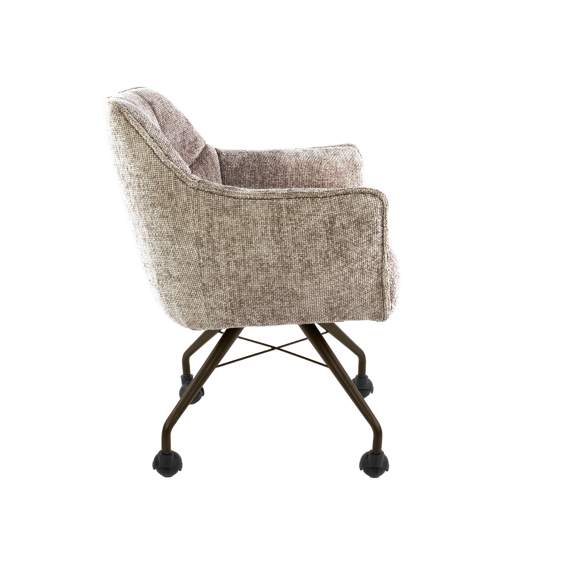 Hoyz Collection - Eetkamerstoel Raster - Beige - 67x62x82 cm - Set van 2