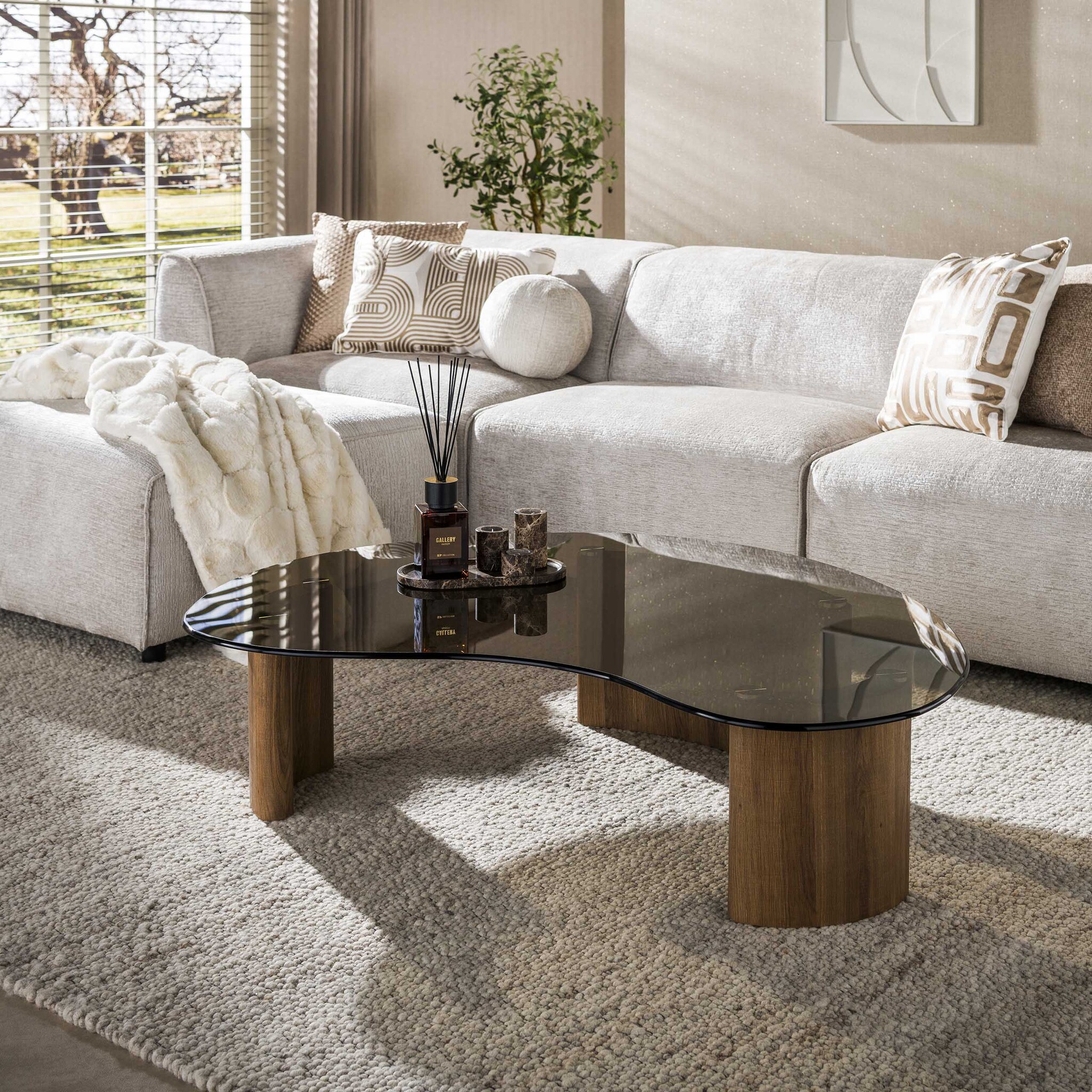 Hoyz Collection - Salontafel Tinto - Bruin - 99x131x35 cm