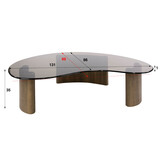 Hoyz Collection - Salontafel Tinto - Bruin - 99x131x35 cm