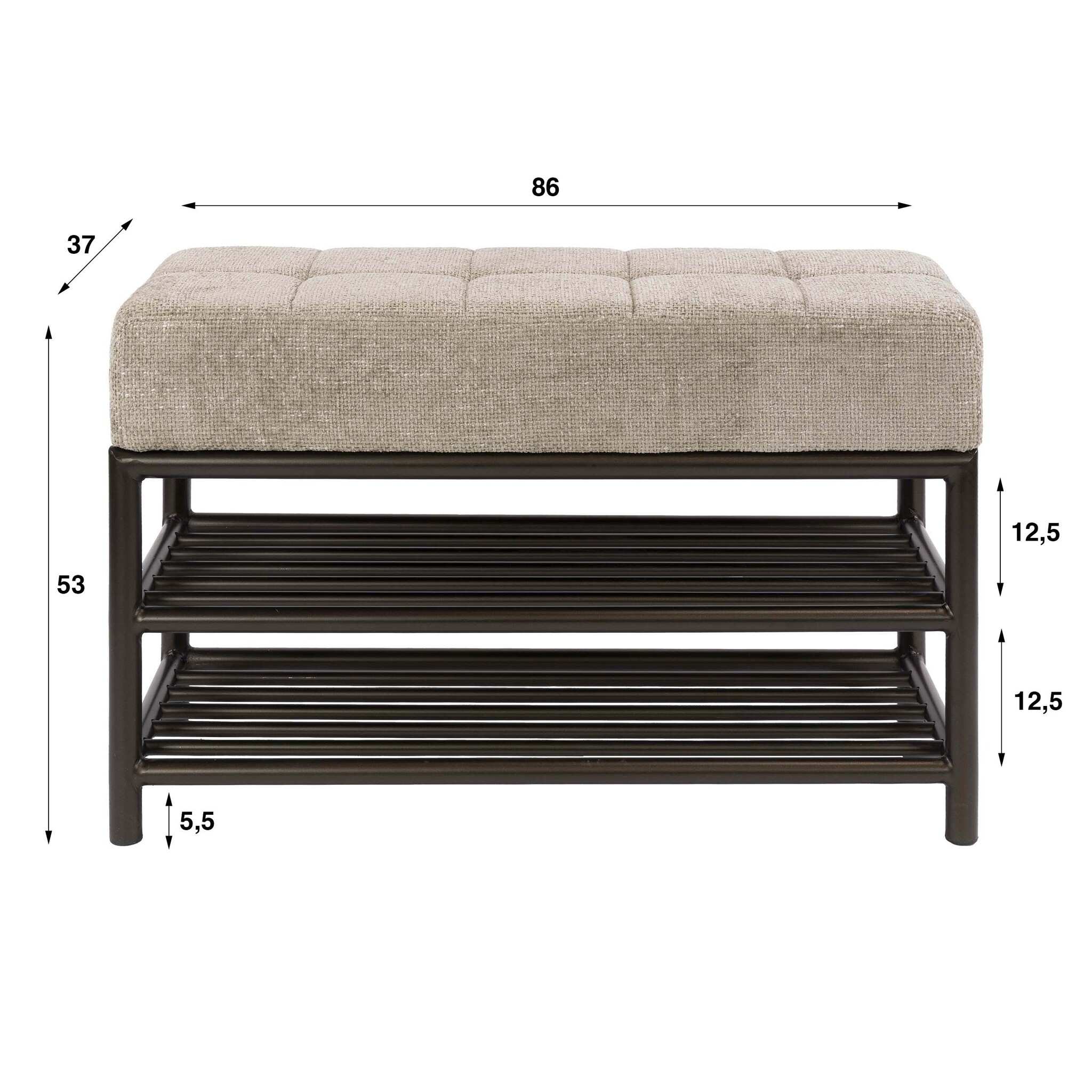 Hoyz Collection - Garderobemeubelen Terrra - Bruin - 37x86x53 cm