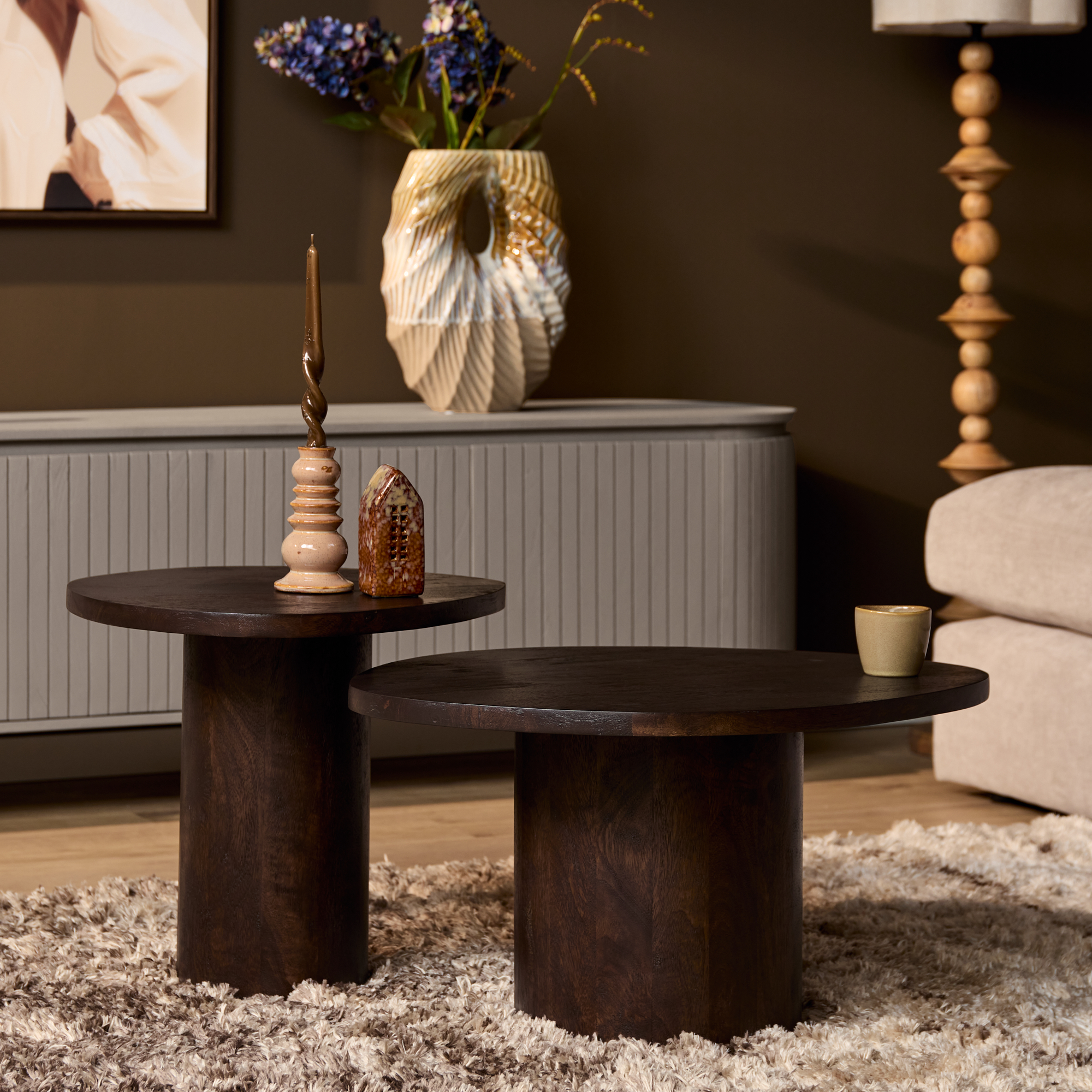 Starfurn - Salontafel Mirre - Bruin - 56x70x38 cm