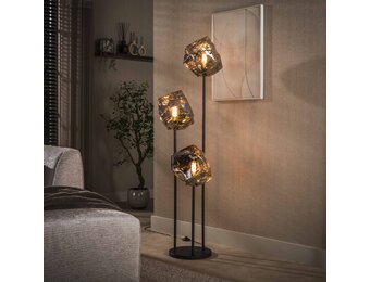 Hoyz Collection - Vloerlamp Rock - Zilver - 50x50x165 cm