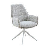 Starfurn - Eetkamerstoel Hera - Grijs - 63x63x83 cm - Set van 2