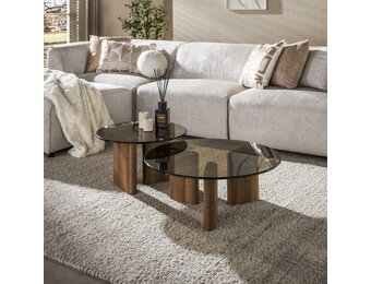 Hoyz Collection - Salontafel Tinto - Bruin - 76x76x31 cm