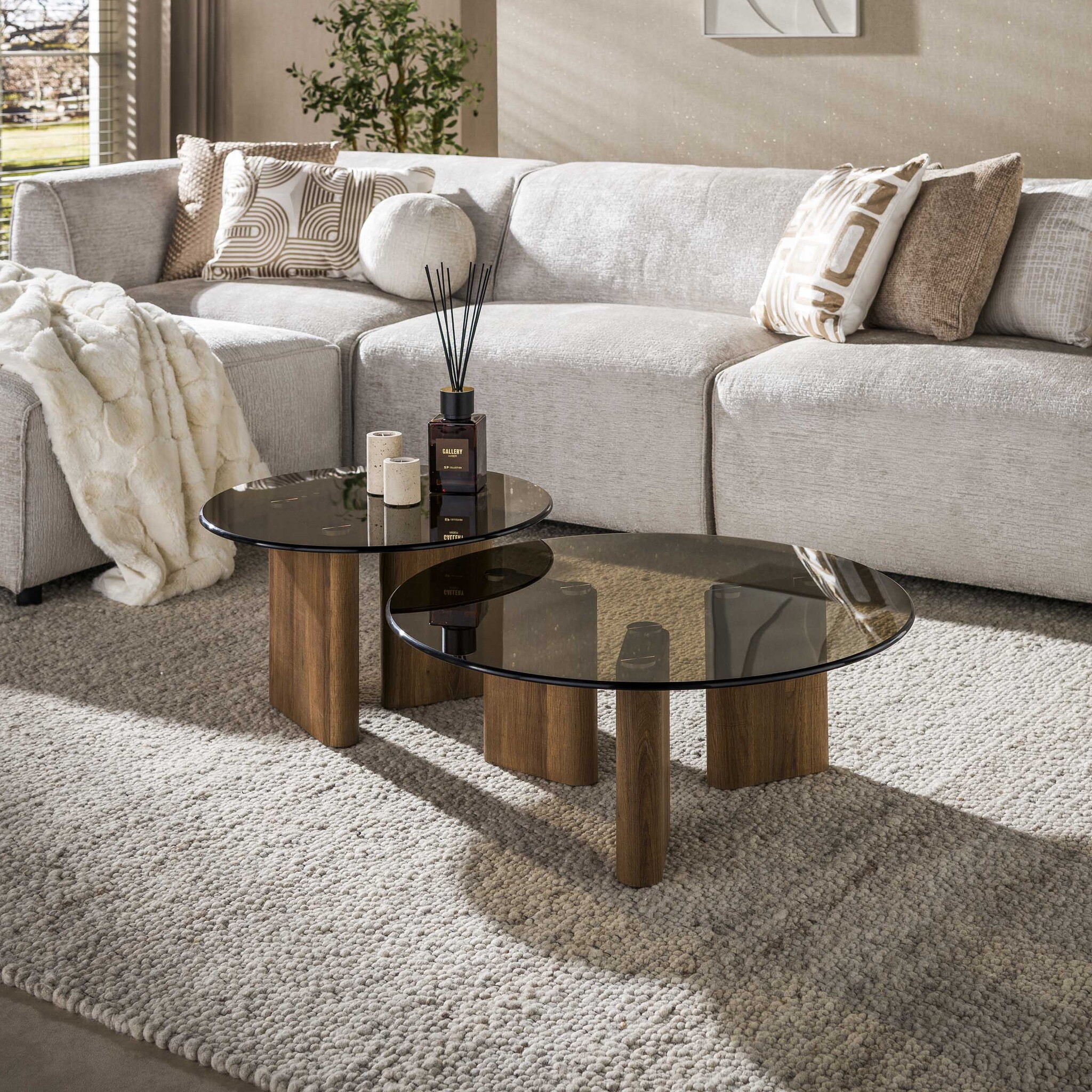 Hoyz Collection - Salontafel Tinto - Bruin - 76x76x31 cm