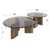Hoyz Collection - Salontafel Tinto - Bruin - 76x76x31 cm