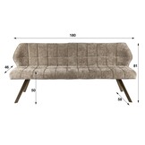 Hoyz Collection - Eetkamerbanken Raster - Bruin - 58x180x81 cm