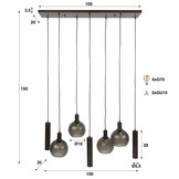 Hoyz Collection - Hanglamp Sfera - Bruin - 35x100x150 cm