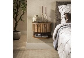 Hoyz Collection - Nachtkastje Shelve - Beige - 35x40x30 cm