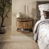 Hoyz Collection - Nachtkastje Shelve - Beige - 35x40x30 cm