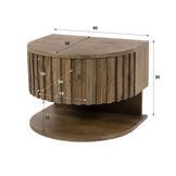 Hoyz Collection - Nachtkastje Shelve - Beige - 35x40x30 cm