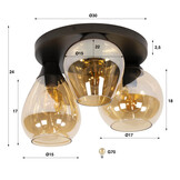 Hoyz Collection - Plafondlamp Mix - Beige - 41x41x24 cm