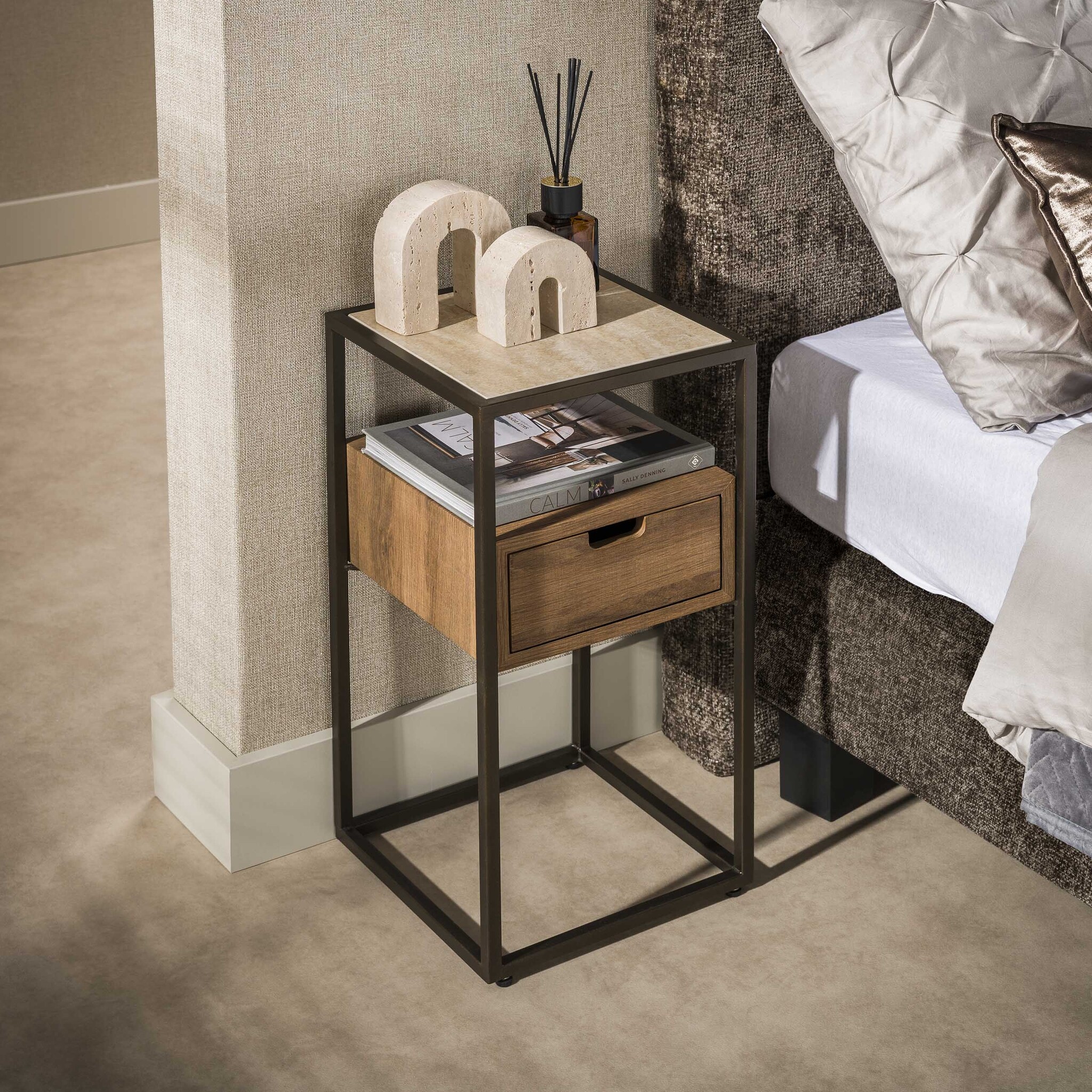 Hoyz Collection - Nachtkastje XS - Bruin - 36x64x32 cm
