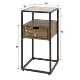 Hoyz Collection - Nachtkastje XS - Bruin - 36x64x32 cm