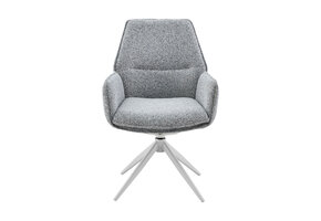 Starfurn - Eetkamerstoel Hera - Grijs - 63x63x83 cm - Set van 2