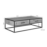 Starfurn - Salontafel Dakota - Bruin - 70x130x40 cm