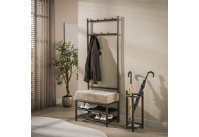 Hoyz Collection - Garderobemeubelen Luno - Bruin - 39x70x183 cm