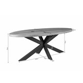 Starfurn - Eettafel Dakota - Bruin - 90x160x76 cm