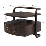 Hoyz Collection - Nachtkastje Bend - Bruin - 35x39x37 cm