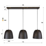 Hoyz Collection - Hanglamp Nova - Bruin - 29x115x150 cm