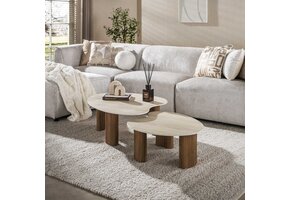 Hoyz Collection - Salontafel Ceramo Aperto - Bruin - 80x102x35 cm
